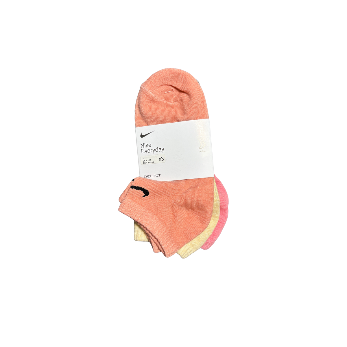 Nike Everyday Cushioned Ladies Ankle Socks (3 Pair Set)