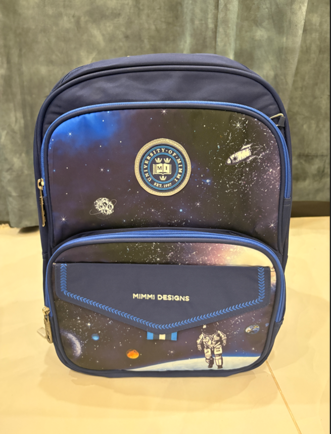Mimmi Designs Navy Blue Space Galaxy Backpack