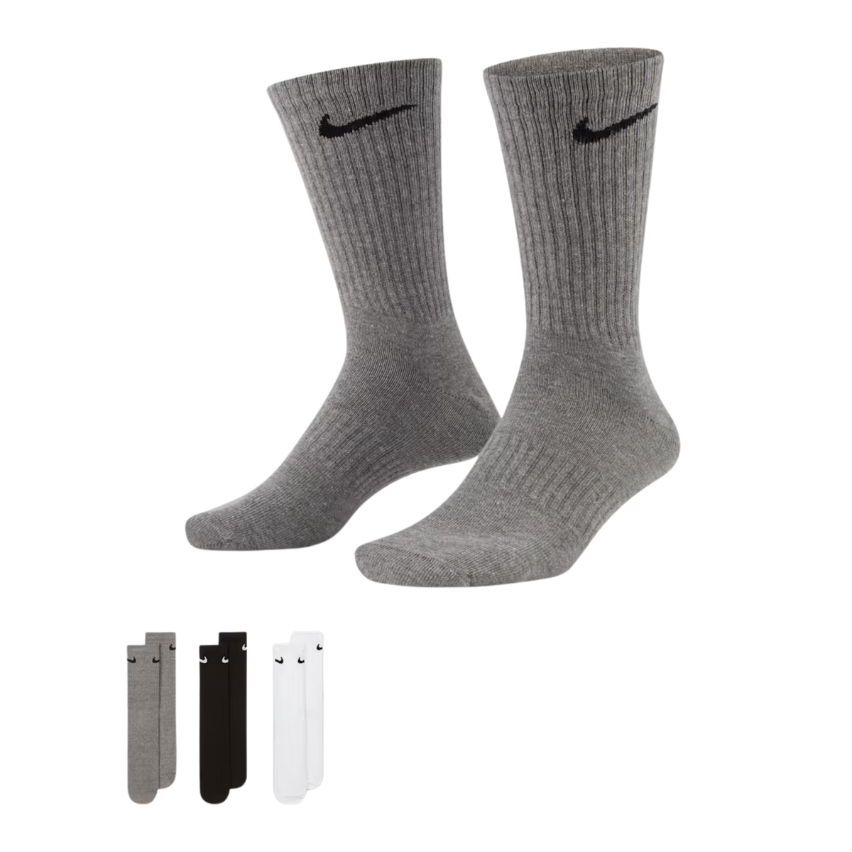 Nike Everyday Cushioned Crew/Full Ankle Socks (3 Pair Set)