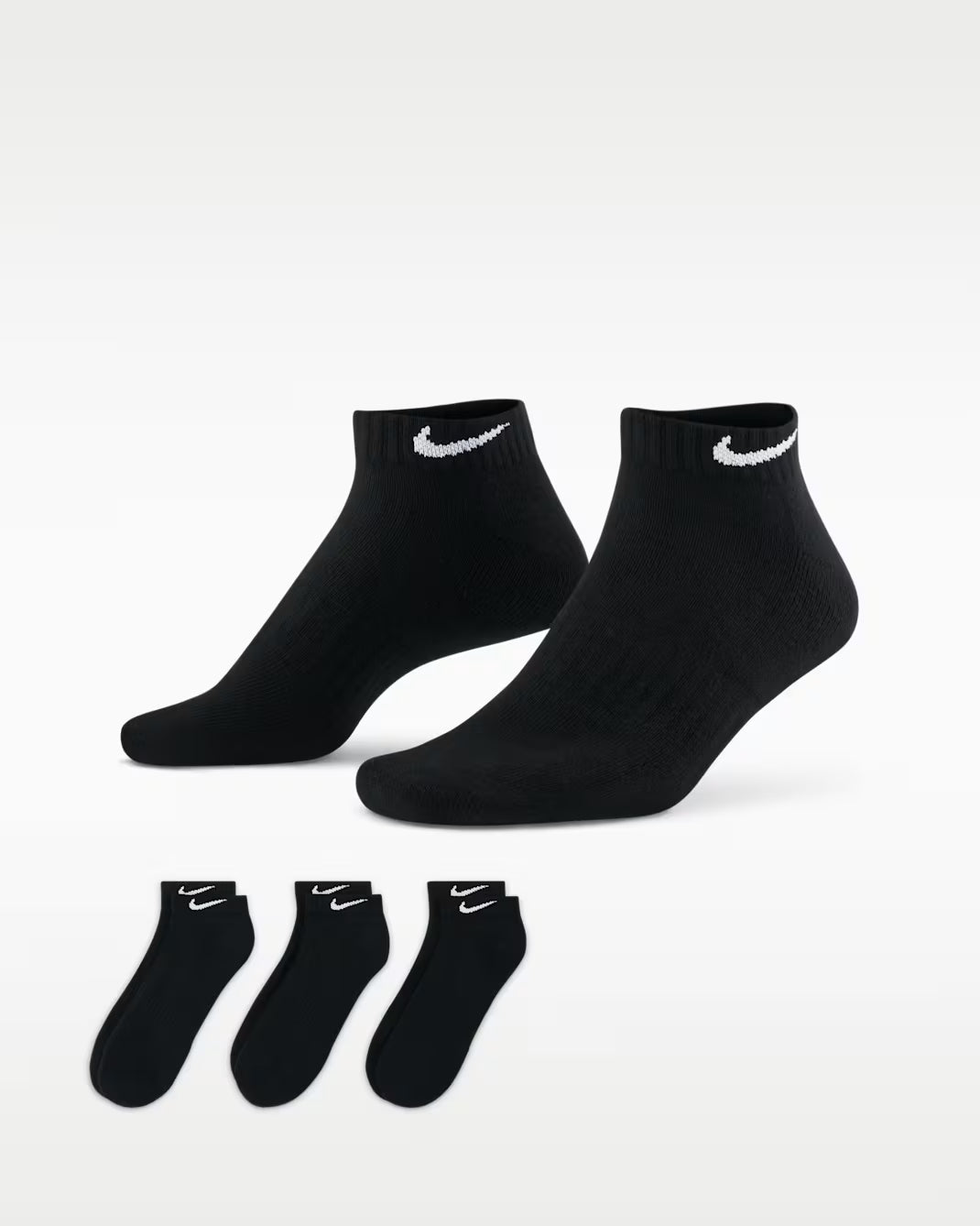 Nike Everyday Cushioned Low Ankle/No Show Socks (3 Pairs Set)