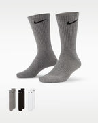 Nike Everyday Cushioned Crew/Full Ankle Socks (3 Pair Set)